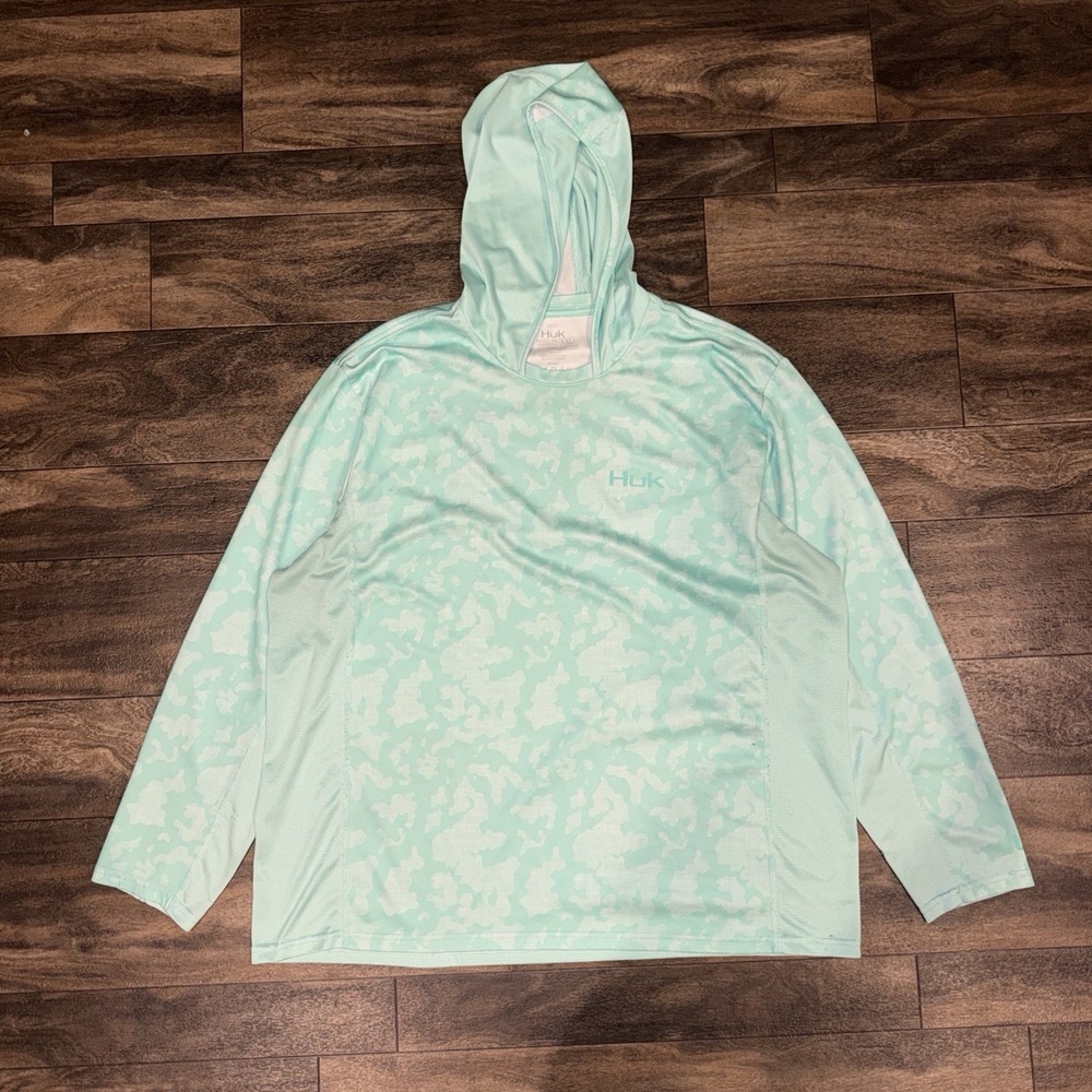 Huk Airweight KC Printed Long-Sleeve Pullover Hoodie Men's XXL Fishing Gear